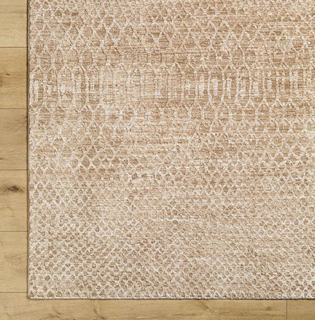 Kamin Contemporary Style Tan Area Rug