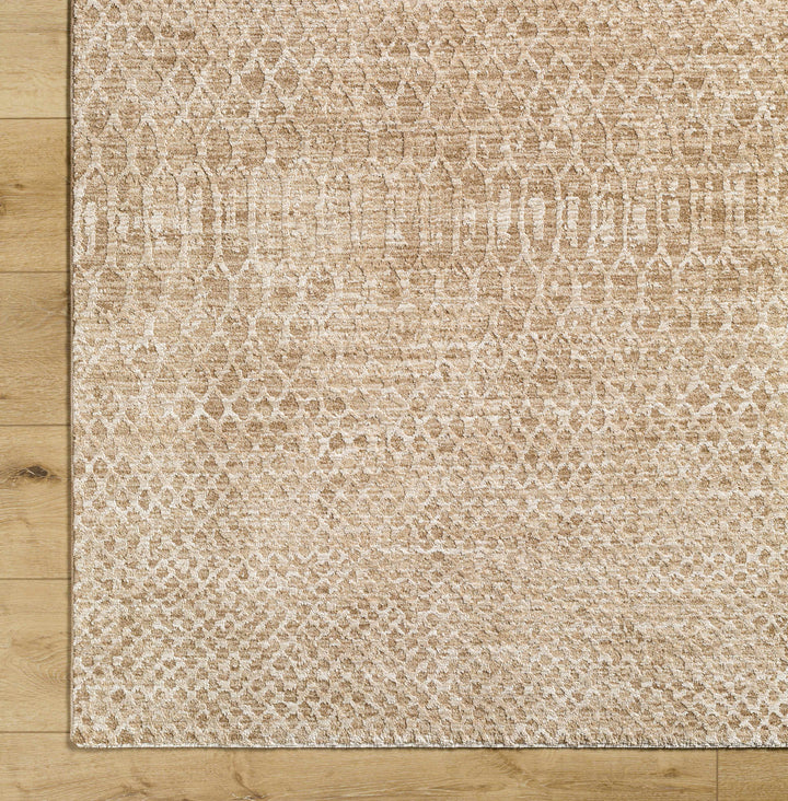 Kamin Contemporary Style Tan Area Rug