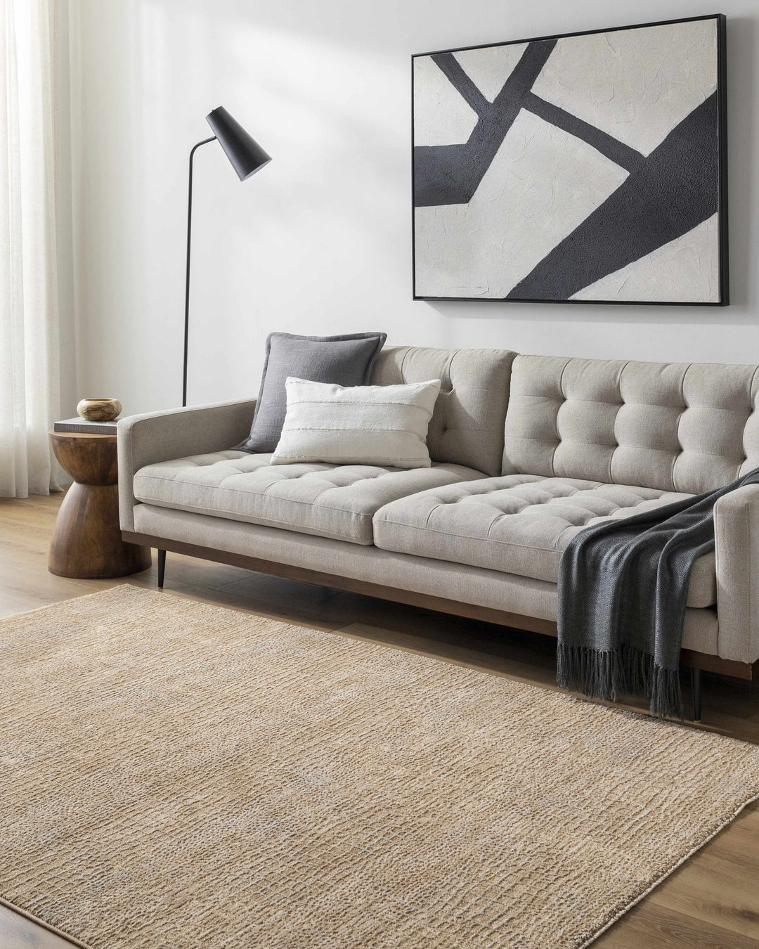 Kegan Contemporary Style Tan Rug