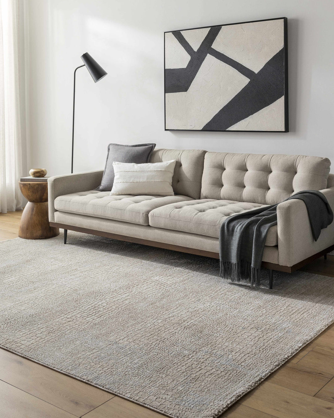 Laina Contemporary Style Beige Rug