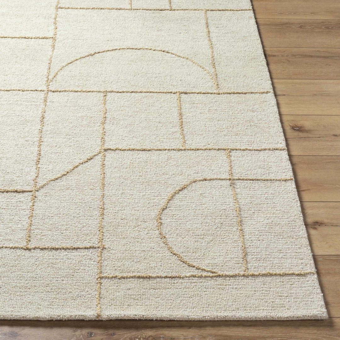 Sanaz Modern Geometrical Beige Area Rug