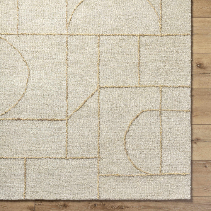 Sanaz Modern Geometrical Beige Area Rug