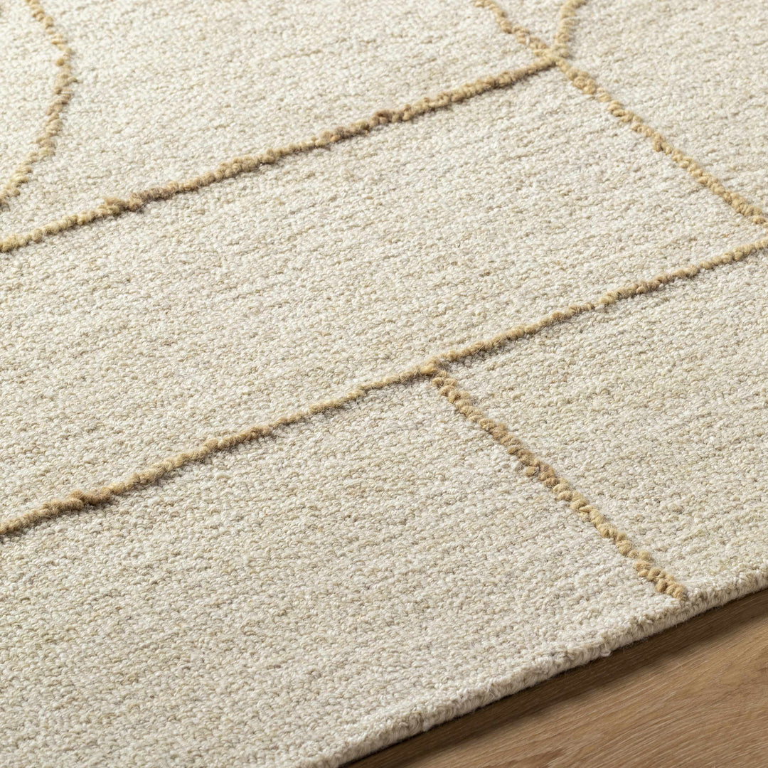 Sanaz Modern Geometrical Beige Area Rug