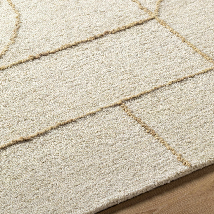 Sanaz Modern Geometrical Beige Area Rug