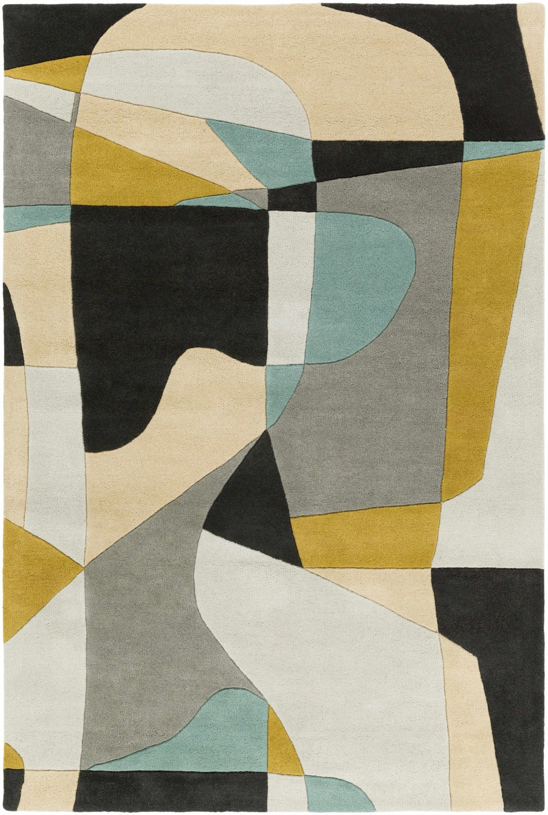 Sneedville Modern Design Beige And Black Hand Tufted Wool Rug - The Rug Decor