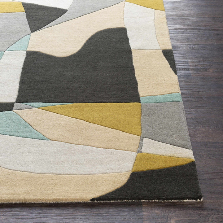 Sneedville Modern Design Beige And Black Hand Tufted Wool Rug - The Rug Decor