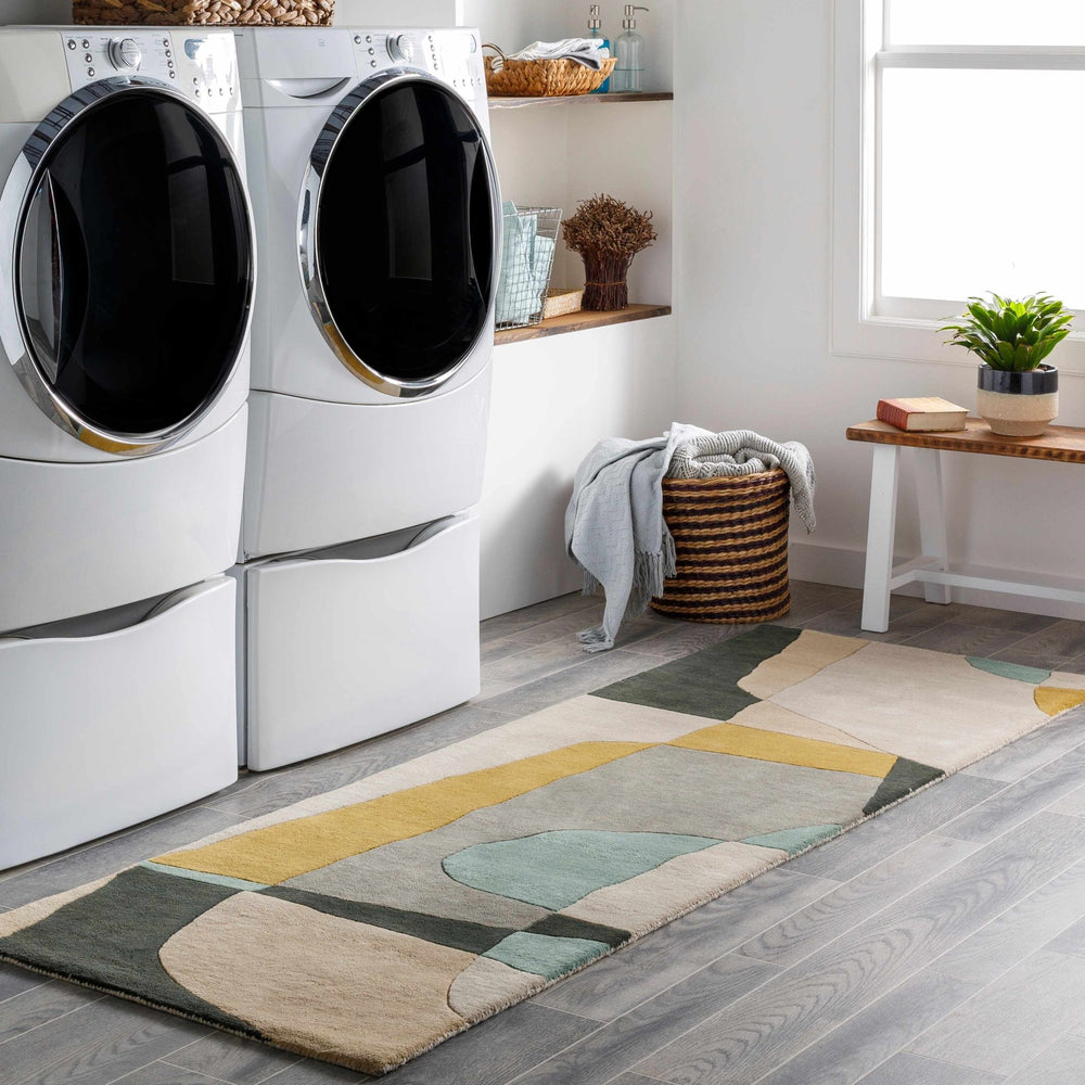 Sneedville Modern Design Beige And Black Hand Tufted Wool Rug - The Rug Decor