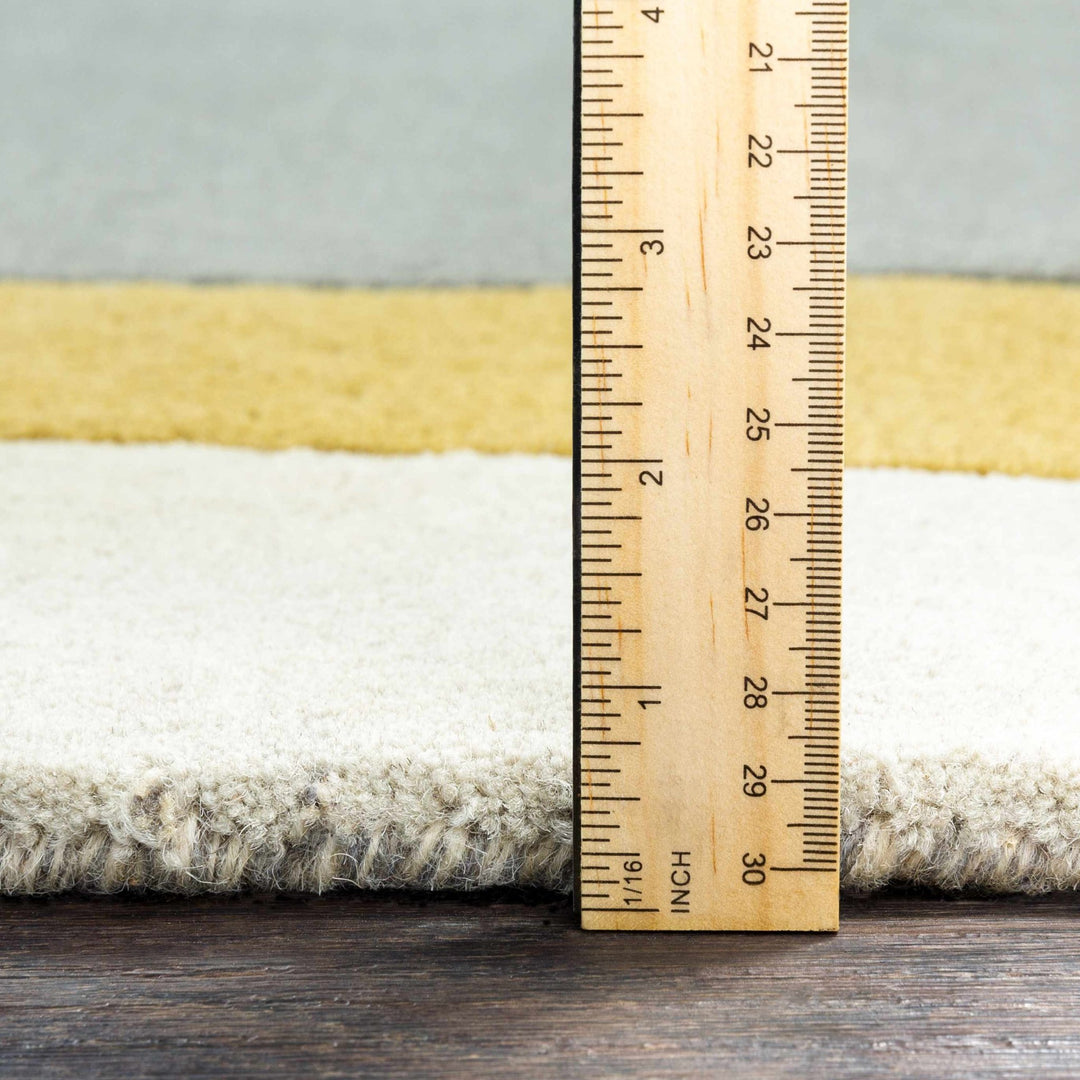 Sneedville Modern Design Beige And Black Hand Tufted Wool Rug - The Rug Decor