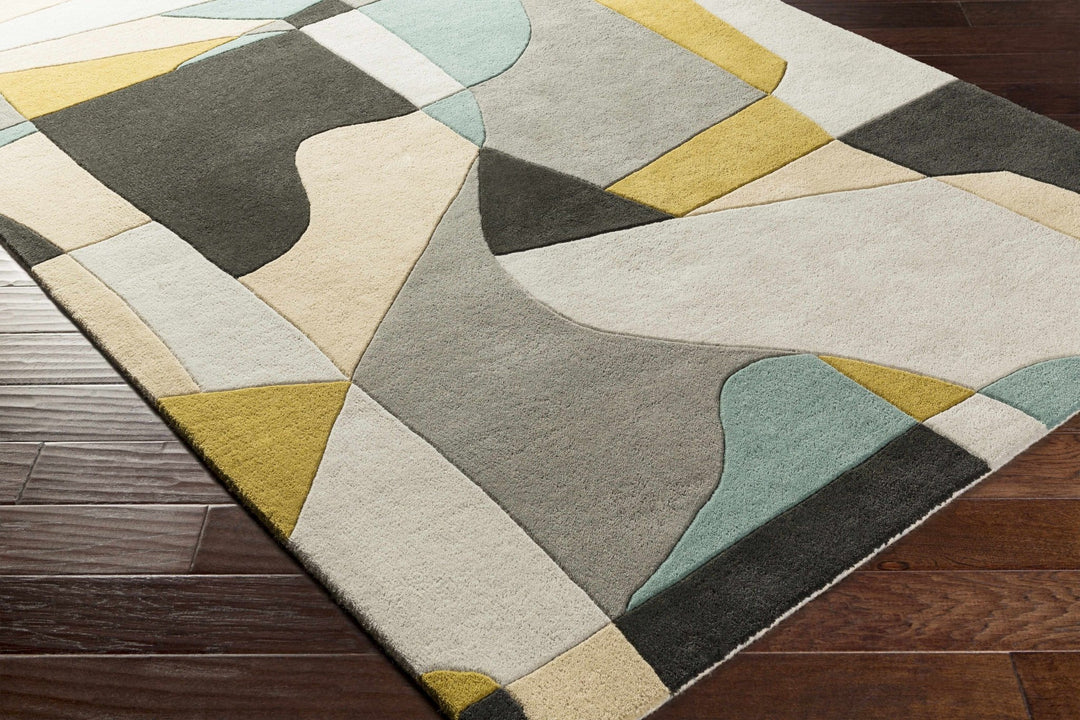 Sneedville Modern Design Beige And Black Hand Tufted Wool Rug - The Rug Decor