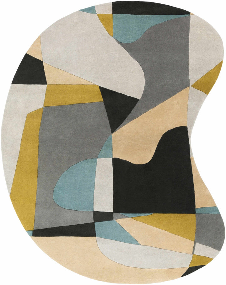 Sneedville Modern Design Beige And Black Hand Tufted Wool Rug - The Rug Decor