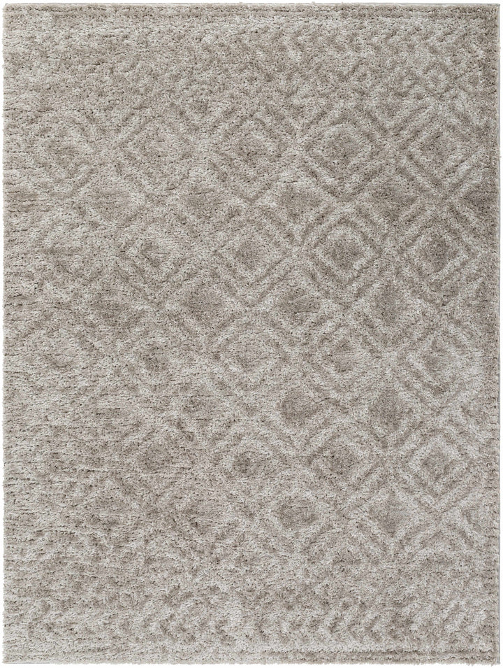 Amnon Contemporary Geometrical Design Gray Area Rug