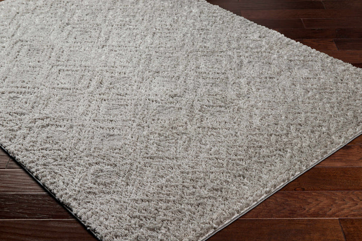 Amnon Contemporary Geometrical Design Gray Area Rug
