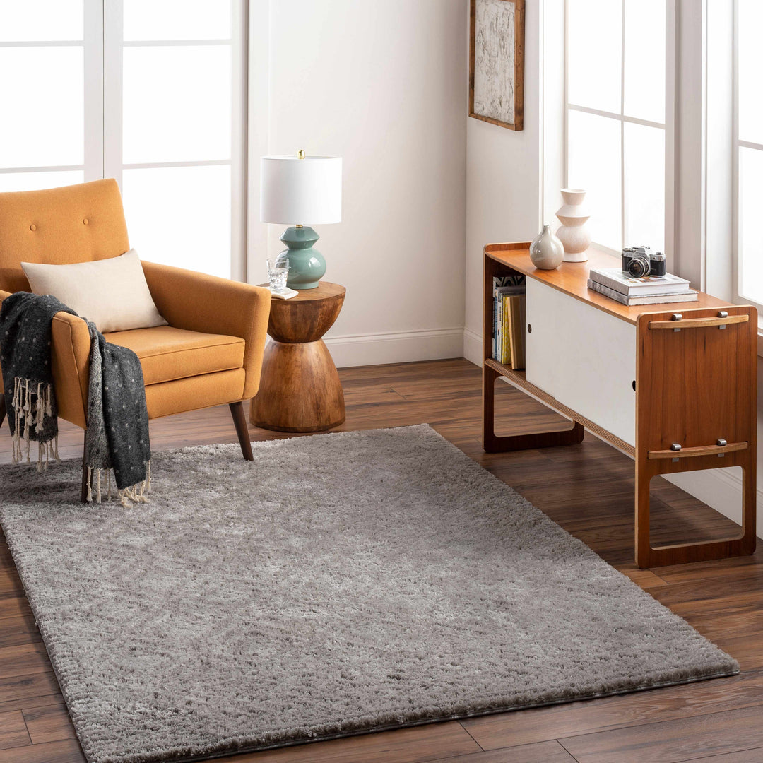 Amnon Contemporary Geometrical Design Gray Area Rug