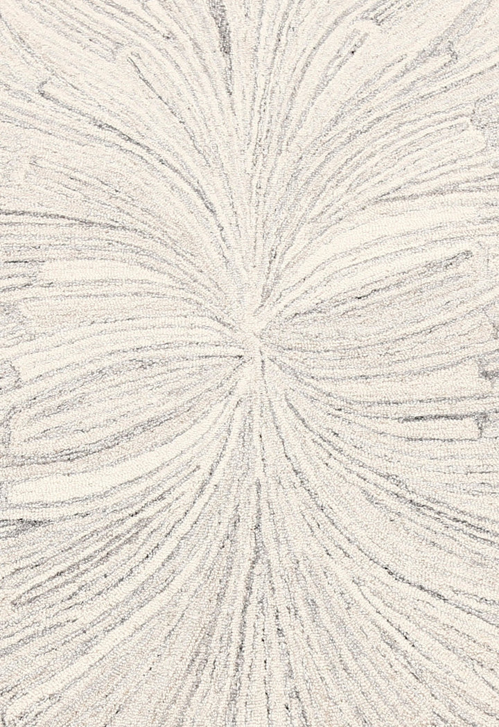 Snow Bloom Beige Hand Tufted 5x7 Wool Area Rug - The Rug Decor