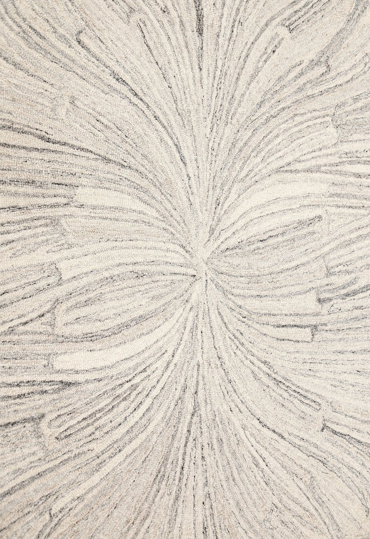 Snow Bloom Beige Hand Tufted 5x7 Wool Area Rug - The Rug Decor