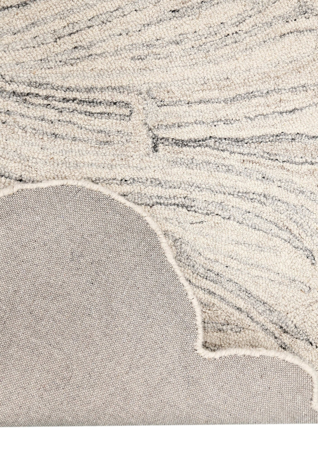 Snow Bloom Beige Hand Tufted 5x7 Wool Area Rug - The Rug Decor