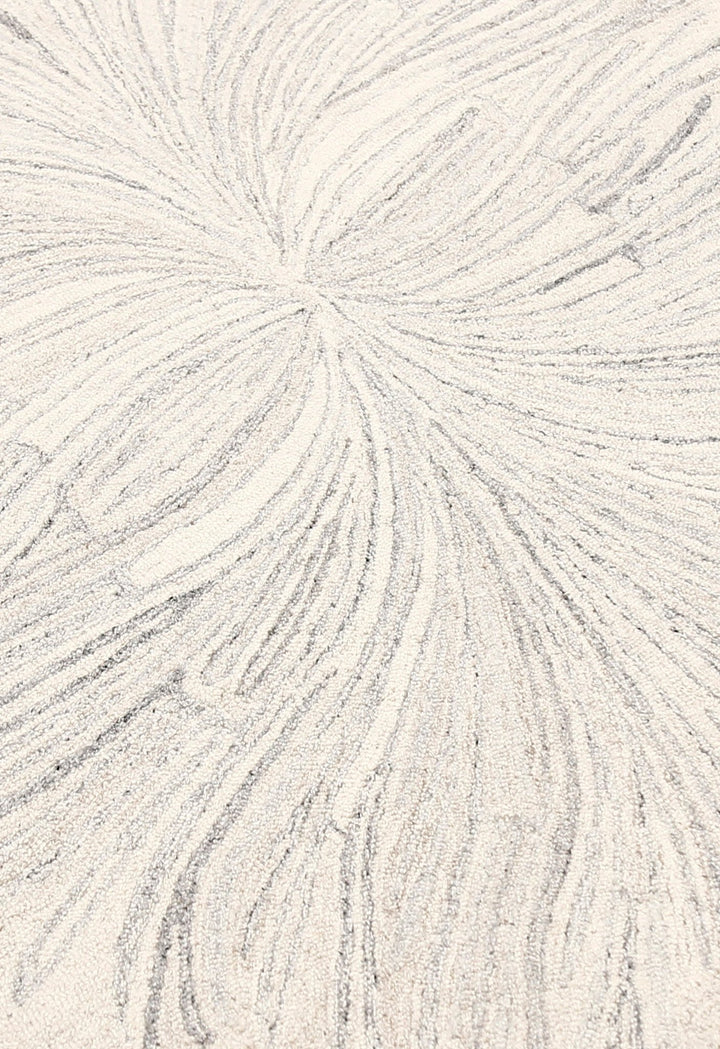 Snow Bloom Beige Hand Tufted 5x7 Wool Area Rug - The Rug Decor