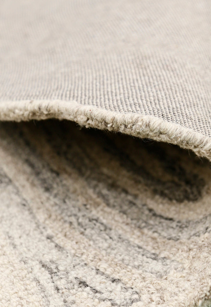 Snow Bloom Beige Hand Tufted 5x7 Wool Area Rug - The Rug Decor