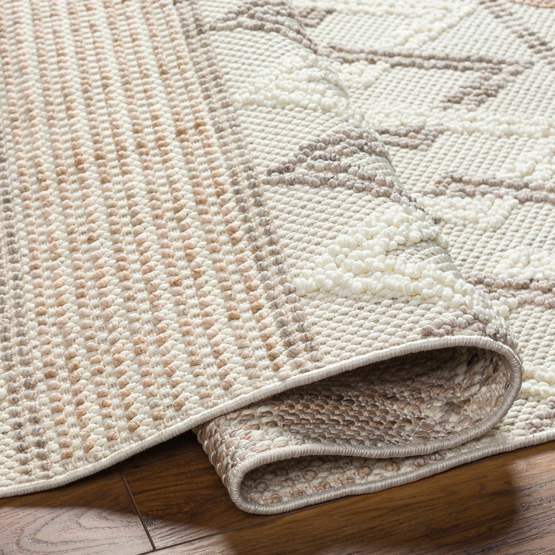 Faruq Modern Tribal Design Beige Area Rug
