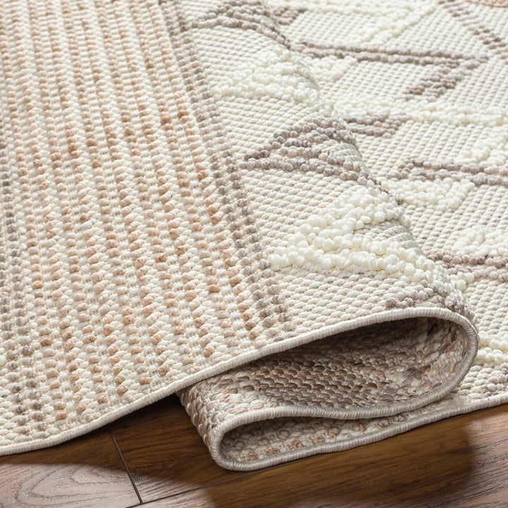 Faruq Modern Tribal Design Beige Area Rug