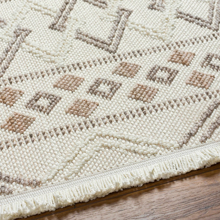 Faruq Modern Tribal Design Beige Area Rug