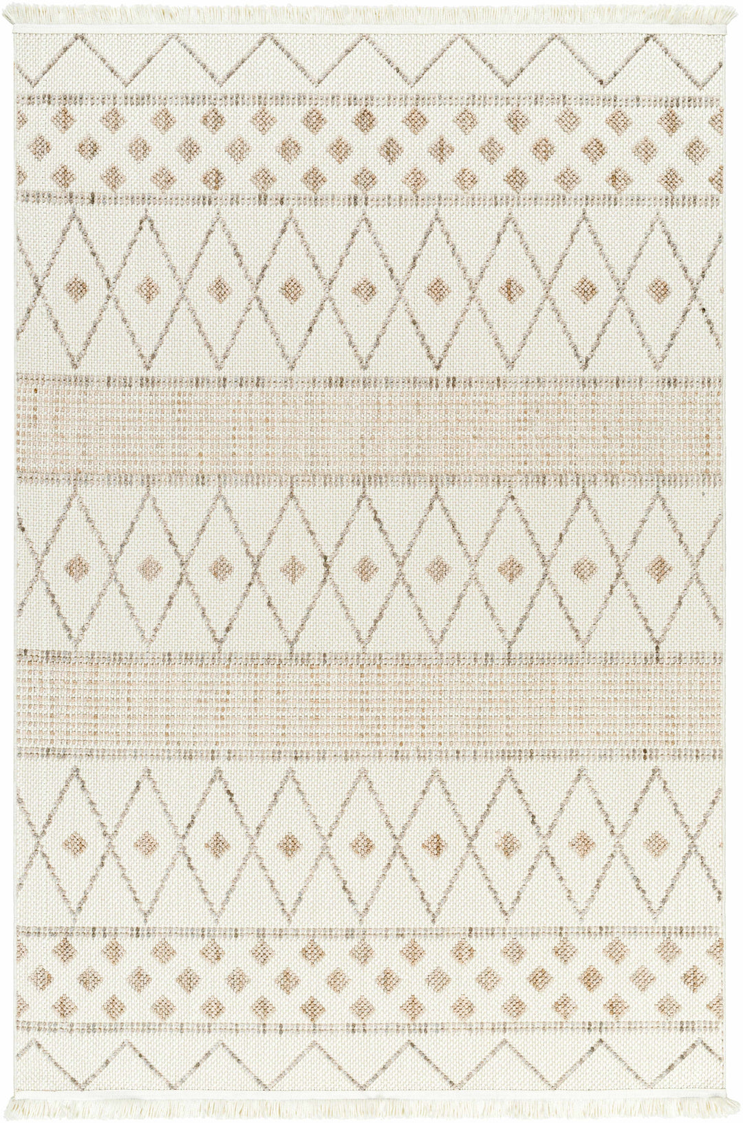 Finch Modern Geometric Design Beige Area Rug