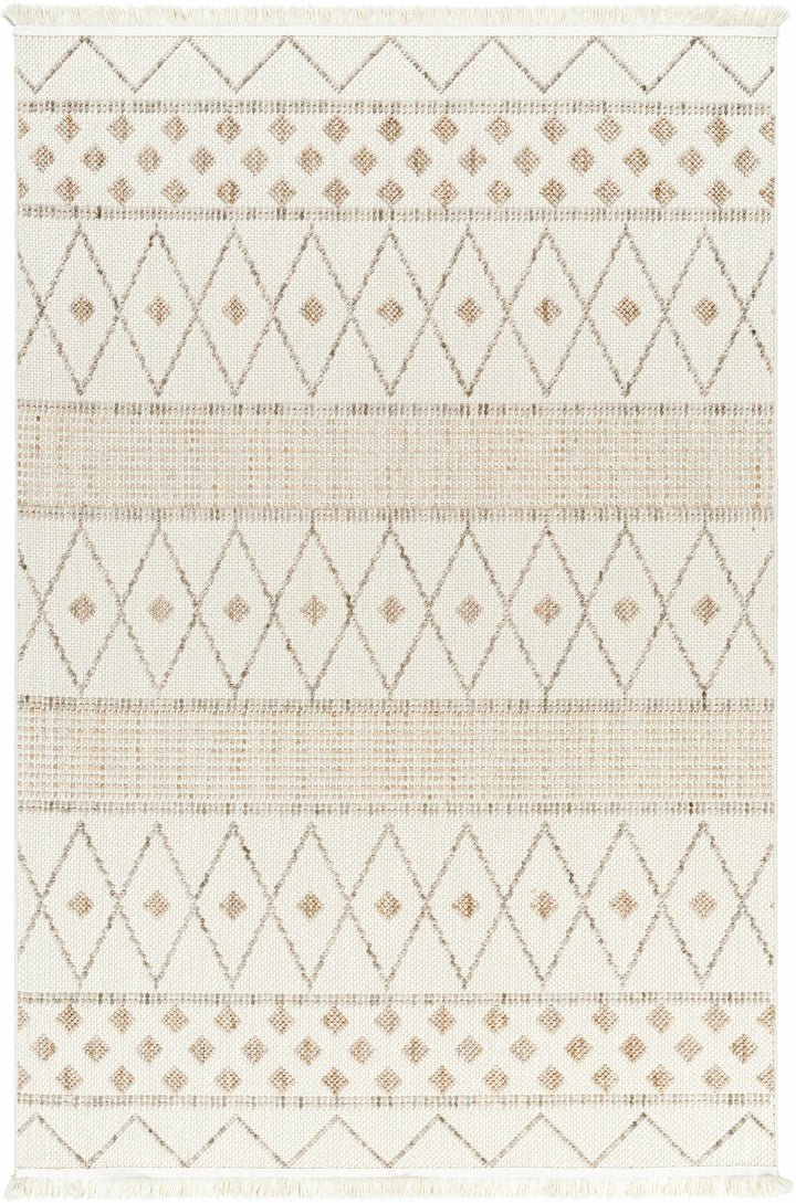 Finch Modern Geometric Design Beige Area Rug