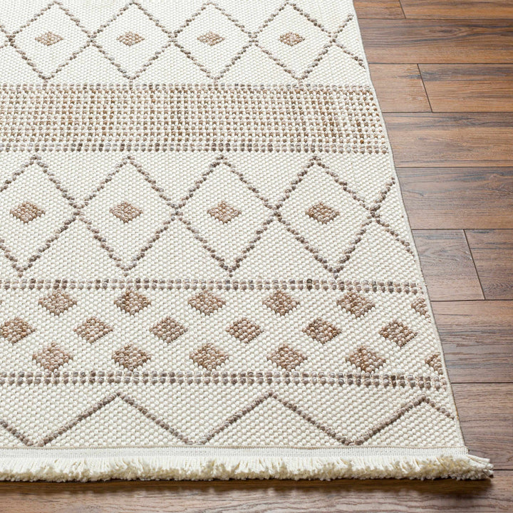Finch Modern Geometric Design Beige Area Rug