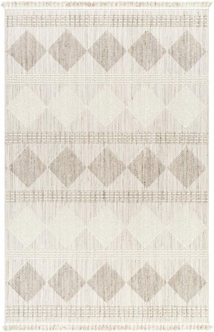 Igone Bohemian Style Beige And Gray Area Rug