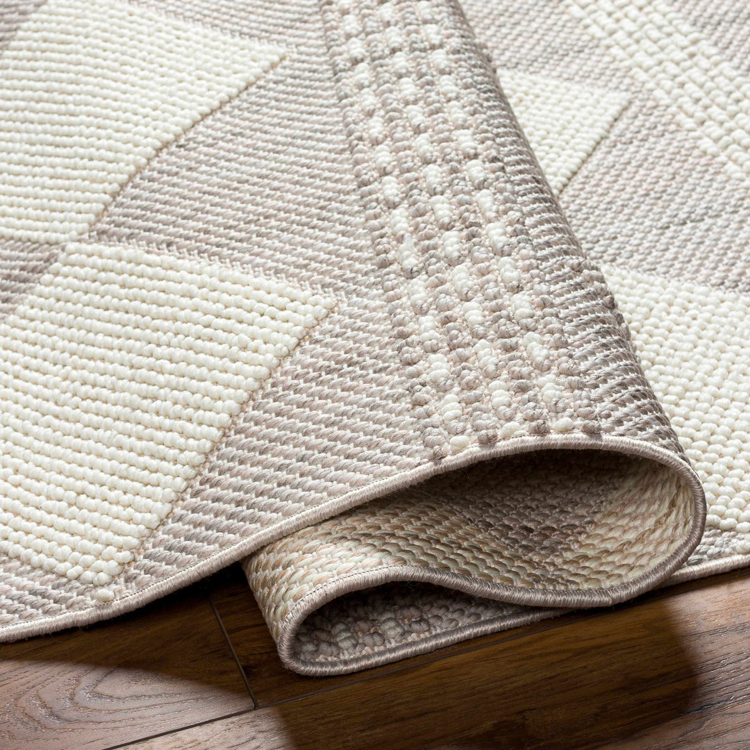 Igone Bohemian Style Beige And Gray Area Rug