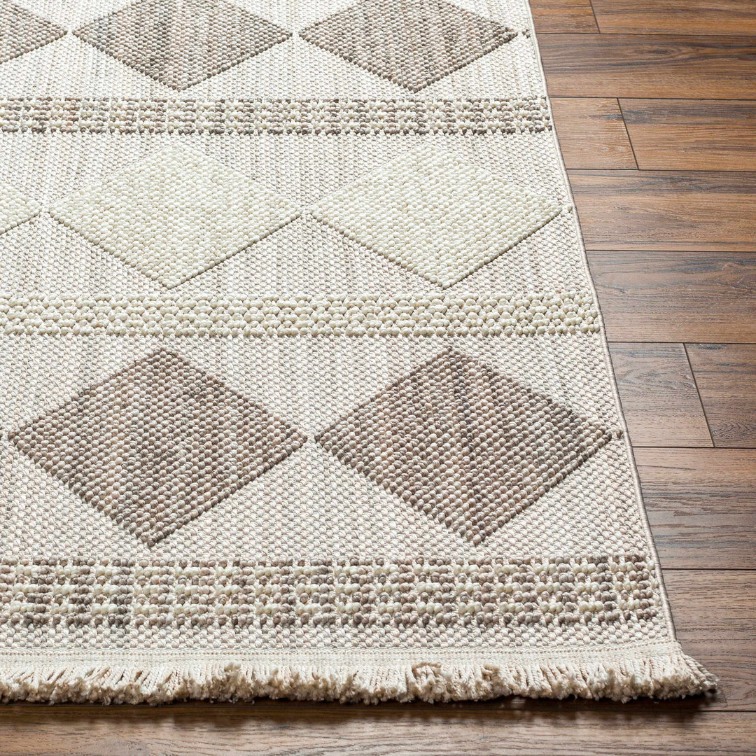 Igone Bohemian Style Beige And Gray Area Rug