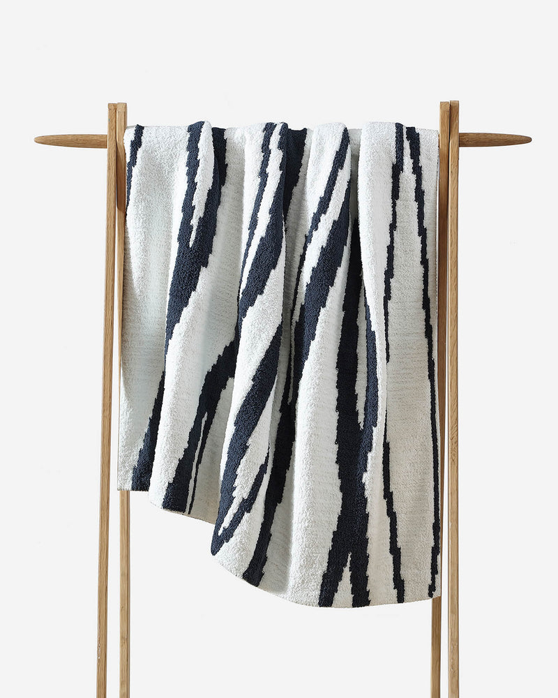 Soft And Cozy Off - white And Cloud Gray Reversible Blanket Throw For Bed Or Couch - The Rug Decor