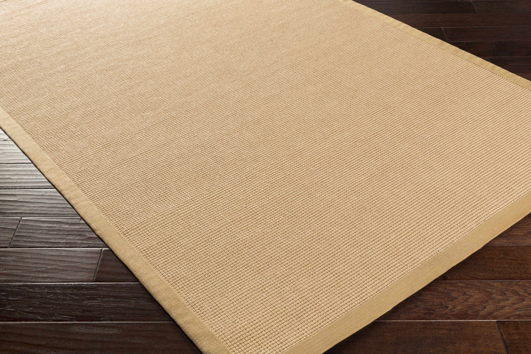 Nevis Modern Solid Design Tan Hand Woven Jute Rug