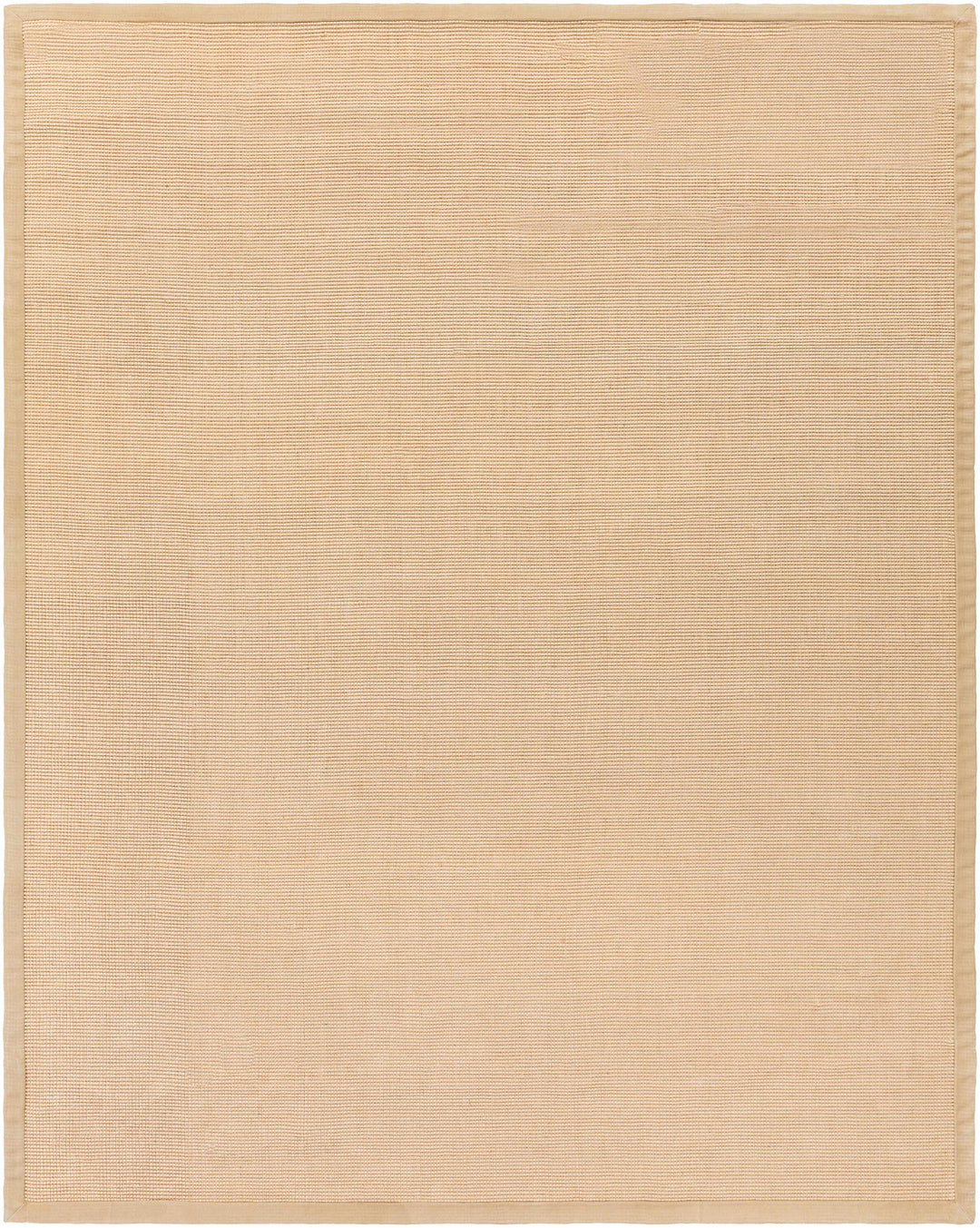 Nevis Modern Solid Design Tan Hand Woven Jute Rug