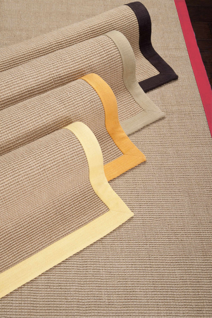 Nevis Modern Solid Design Tan Hand Woven Jute Rug