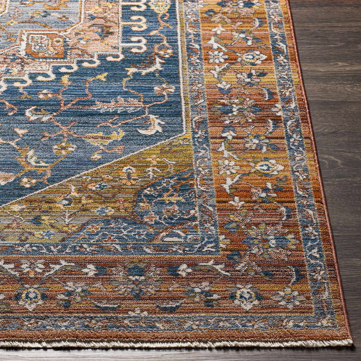 Solana Traditional Style Blue And Rust Area Rug
