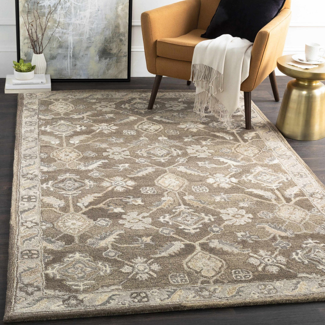 Solen Traditional Oushak Taupe And Beige Area Rug - The Rug Decor