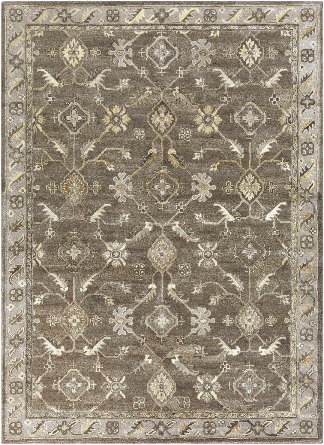Solen Traditional Oushak Taupe And Beige Area Rug - The Rug Decor