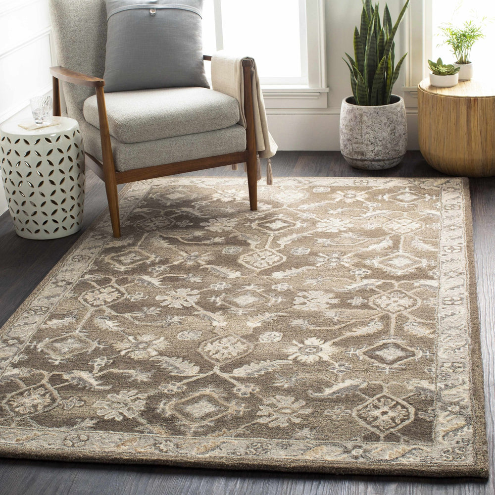 Solen Traditional Oushak Taupe And Beige Area Rug - The Rug Decor