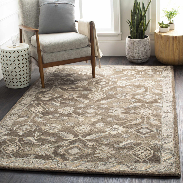 Solen Traditional Oushak Taupe And Beige Area Rug - The Rug Decor