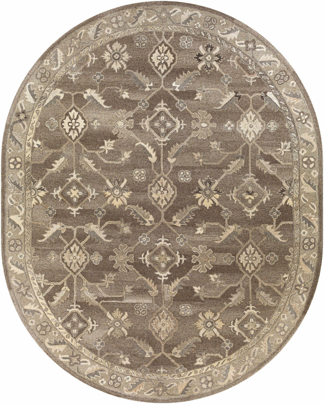 Solen Traditional Oushak Taupe And Beige Area Rug - The Rug Decor
