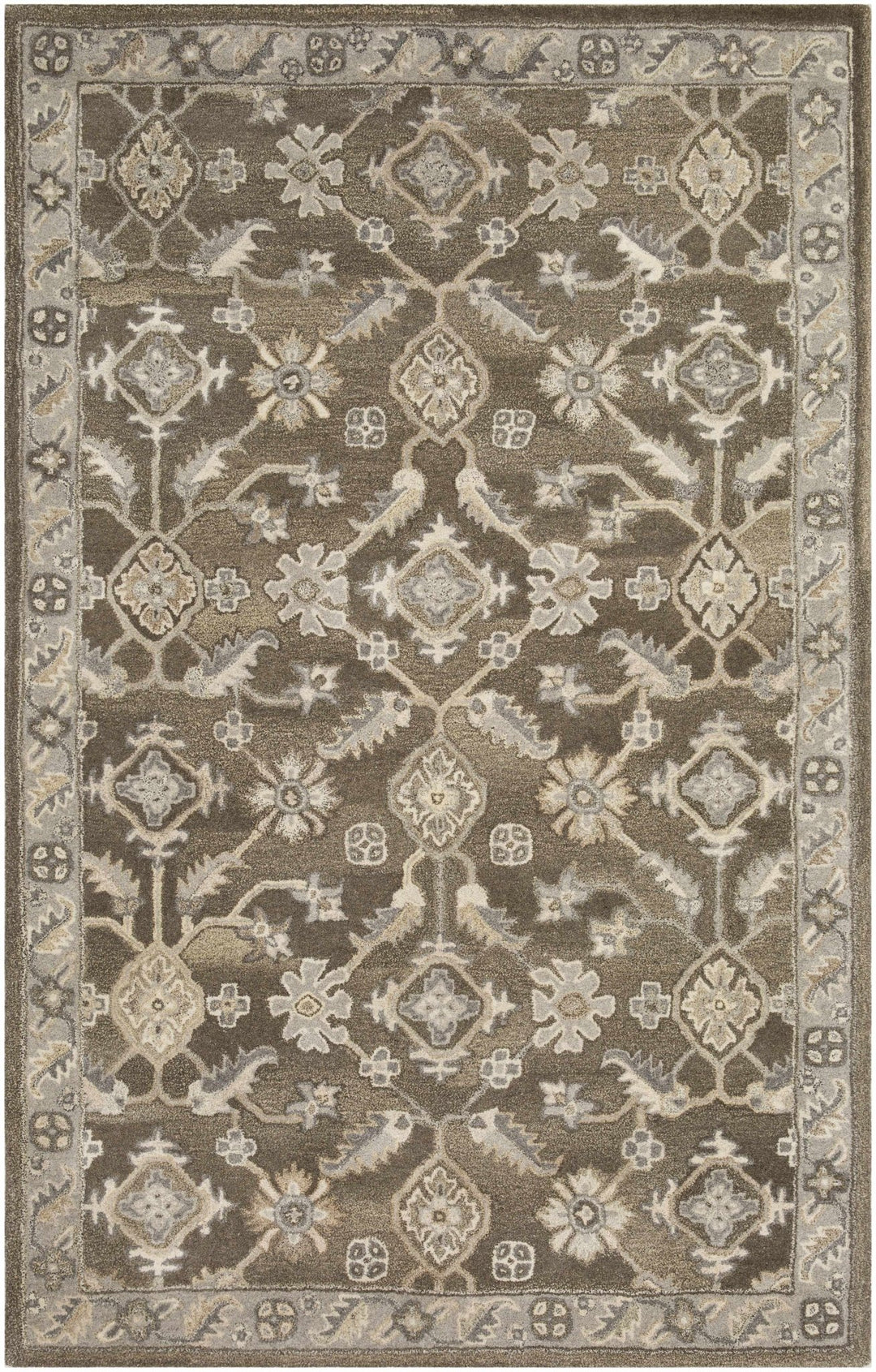 Solen Traditional Oushak Taupe And Beige Area Rug - The Rug Decor