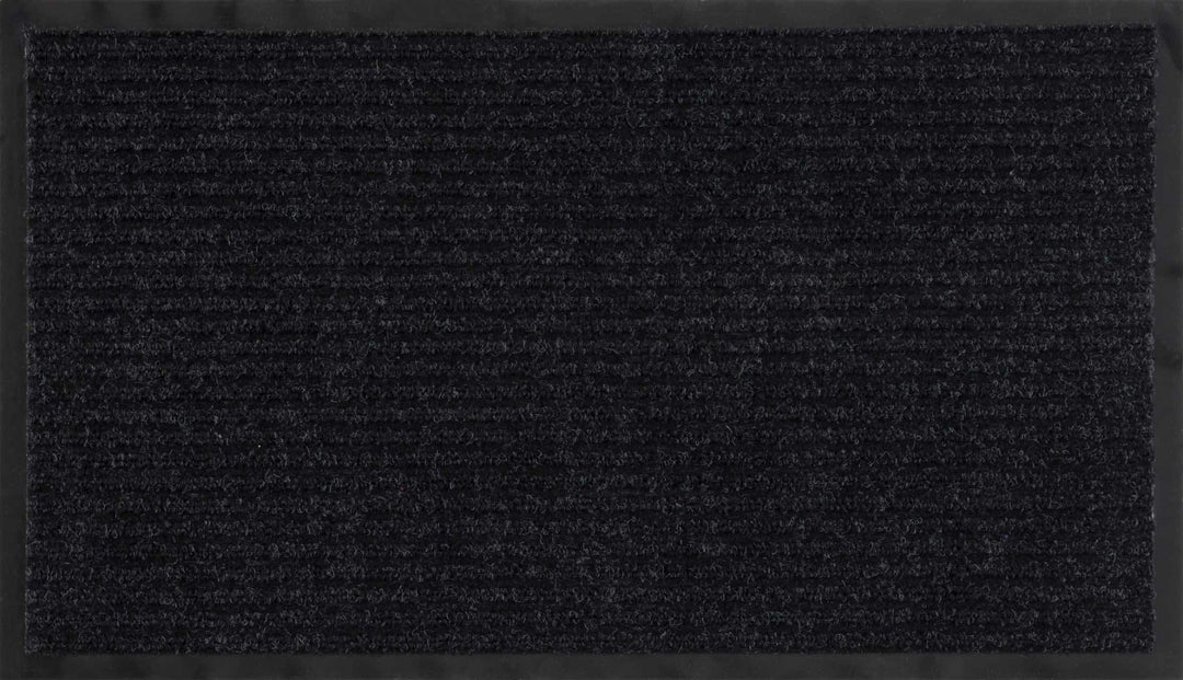 Solid Black Outdoor Door Mat - The Rug Decor