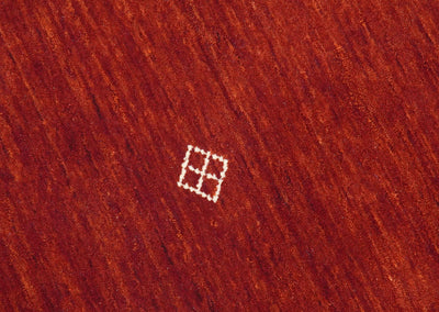 Solid Plain Maroon Geometrical Design Hand loom 4.6x7 wool area Rug - The Rug Decor