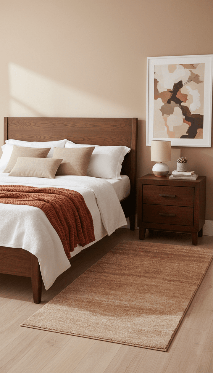 Solid Rust Hand knotted Contemporary Custom Made wool Area Rug - The Rug Decor