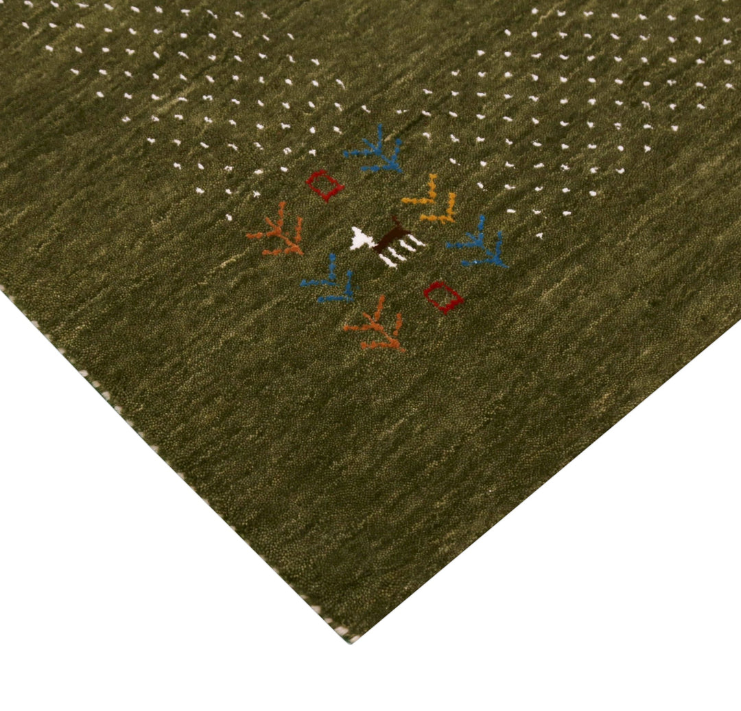 Solid with Border Patterns Hand Loomed Wool Area Rug - The Rug Decor