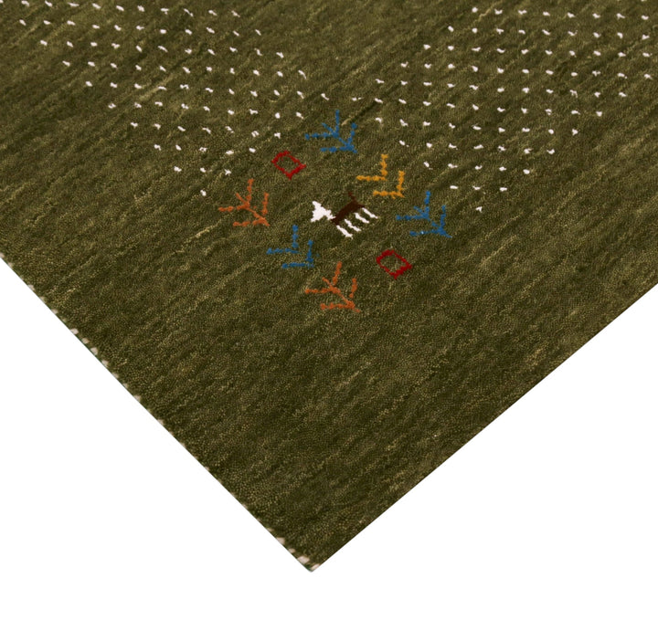 Solid with Border Patterns Hand Loomed Wool Area Rug - The Rug Decor