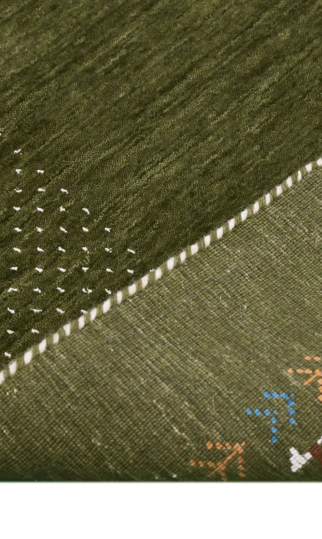 Solid with Border Patterns Hand Loomed Wool Area Rug - The Rug Decor