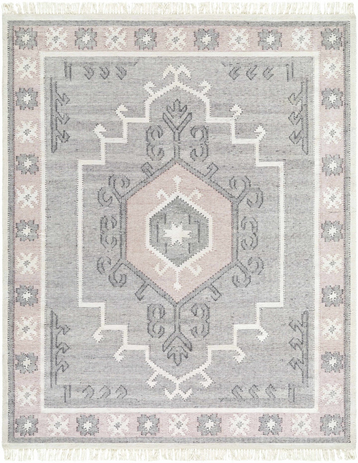 Sosa Traditional Tribal Gray And Peach Area Rug - The Rug Decor