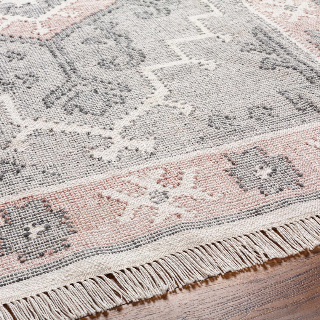 Sosa Traditional Tribal Gray And Peach Area Rug - The Rug Decor